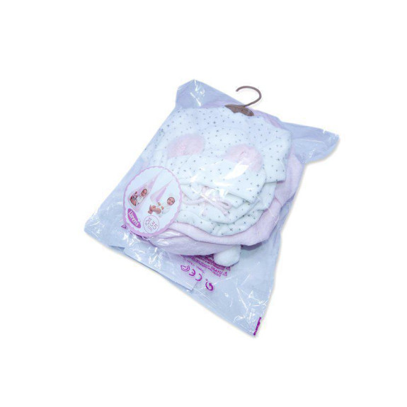 Obleček pro panenku miminko New Born velikosti 35-36 cm Llorens 2dílny růžovo-bilý