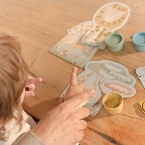 Kreativní sada malování prsty Safari Friends Little Dutch