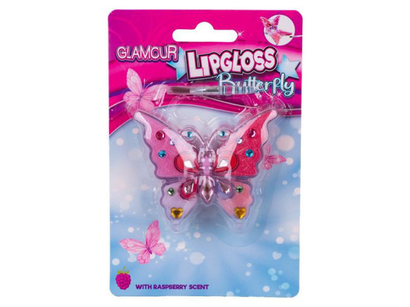 Glamour lesk na rty ve tvaru motýla 7 cm