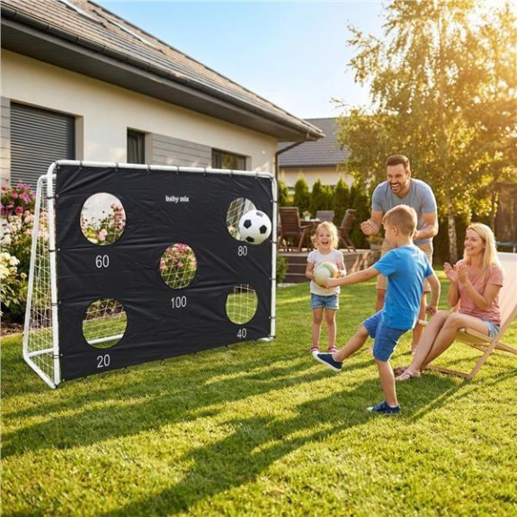 Fotbalová branka s přesnostní plachtou Baby Mix black