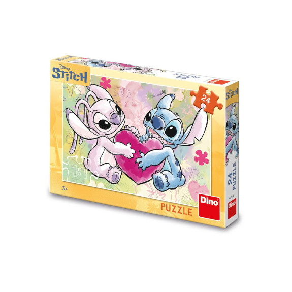 Stitch: Love story Puzzle 24 dílků Dino