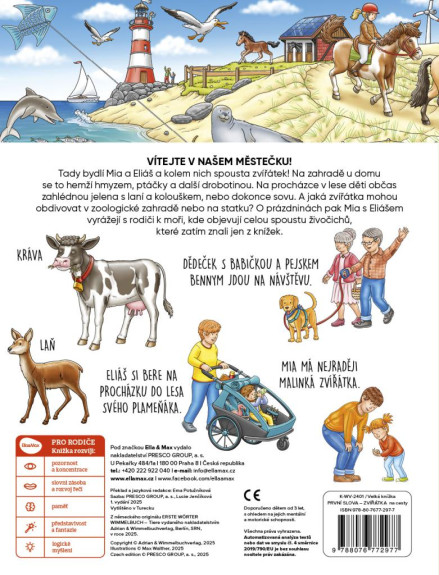 Na cesty – Velká knížka zvířátka – první slova