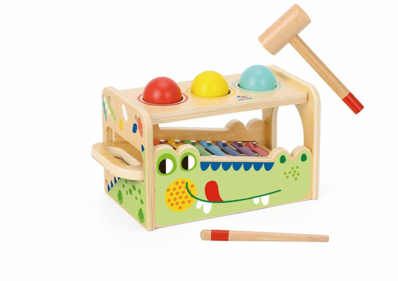 Zatloukačka a xylofon Krokodýl 2Kids Toys