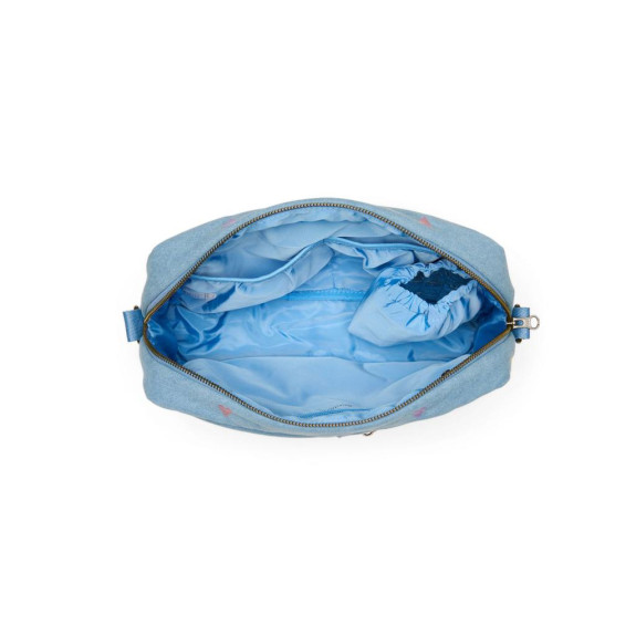 Denim Organizer na kočárek Light Blue Hearts Studio Noos