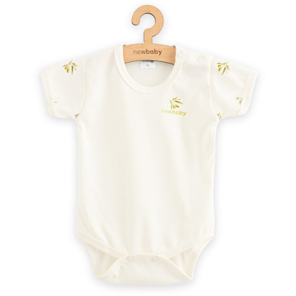 Kojenecké body s krátkým rukávem z organické bavlny Olivy New Baby