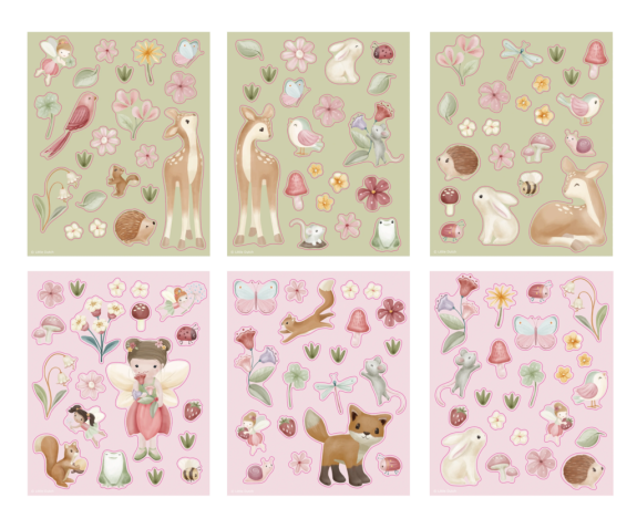 Sada se samolepkami Little Fairy Garden