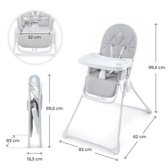Židlička jídelní Binci Kinderkraft