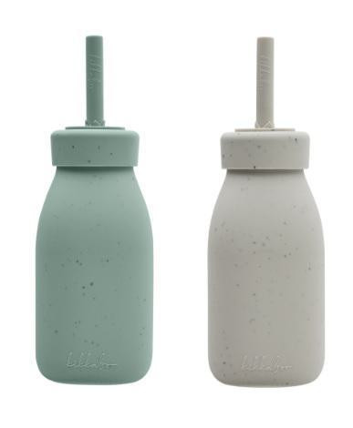 Láhev s brčkem Platinum Silicone KikkaBoo