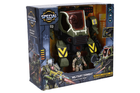 Robot bojový mecha vojenský s efekty set 26 cm