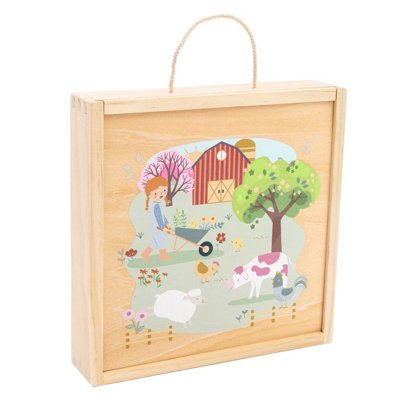 Puzzle v dřevěné krabici Čtyři roční období 2Kids Toys