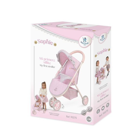 Sportovní kočárek pro panenky tříkolový Sophie 55 cm DeCuevas