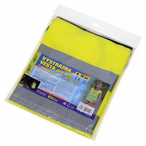 Vesta výstražná žlutá dětská 4 - 15 let