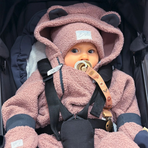 Rostoucí zimní kombinéza Teddy fleece double Cyclamen pink Esito