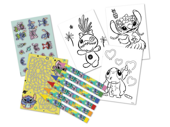Lilo a Stitch pracovní listy s barvami