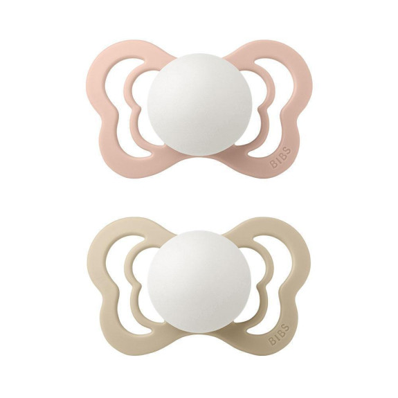 Bibs dudlíky kaučuk ortodonické 2 ks Couture 6-36 měsíců Blush-Vanilla Noční 2. JAKOST