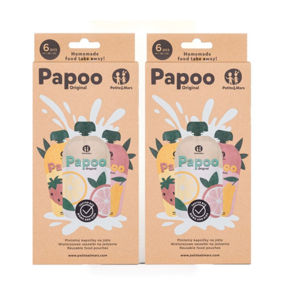 Kapsička na jídlo Papoo Original 1+1 ZDARMA Petite & Mars