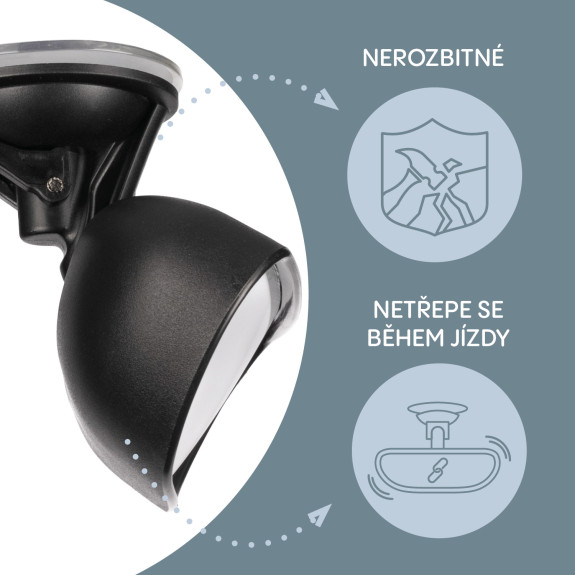 Malé zpětné zrcátko Deluxe Black Zopa
