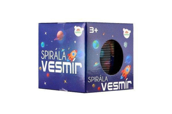 Spirála/pružina vesmír plast průměr 6,5 cm
