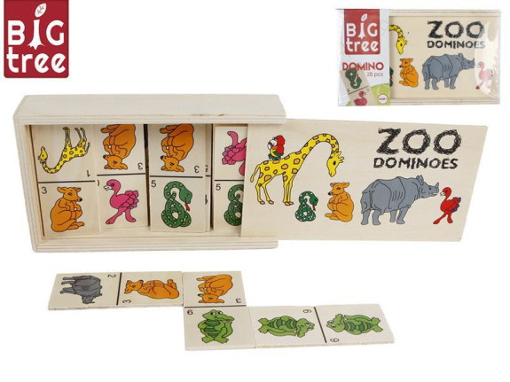 Big Tree domino dřevěné zvířátka 28 ks