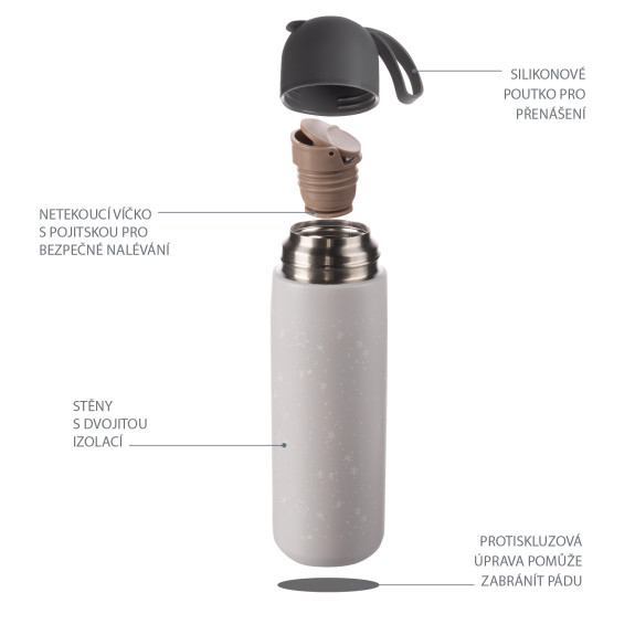 Termoska na tekutiny se silikonovým držákem 400 ml Zopa