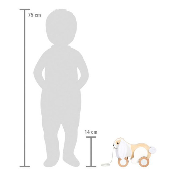 Dřevěná tahací hračka Králík se šustivými oušky small foot