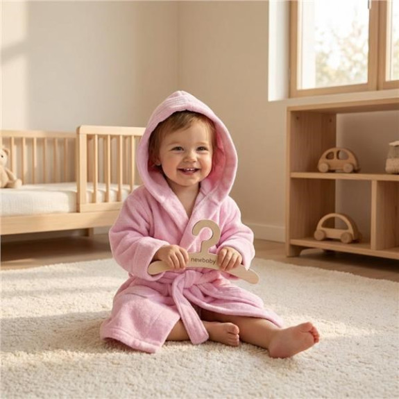 Dětský froté župan New Baby pink