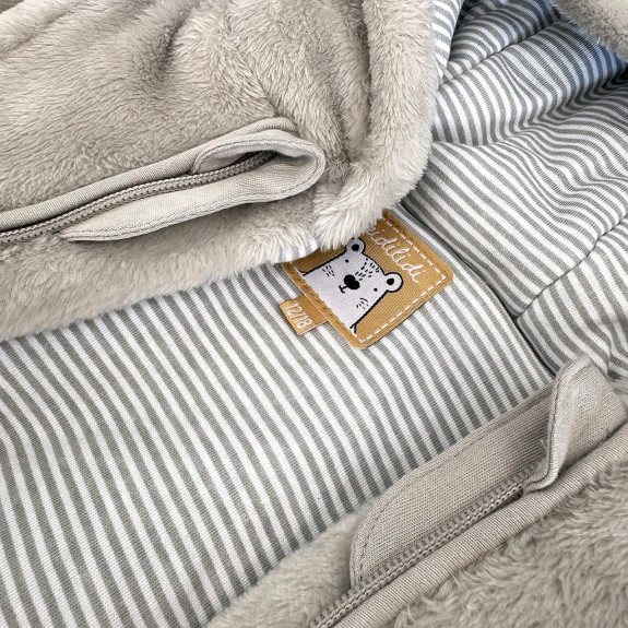 Zimní kojenecká kombinéza s rukavicema Pidilidi Beige