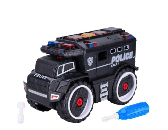 Auto policejní šroubovací 24 cm se světlem a zvukem
