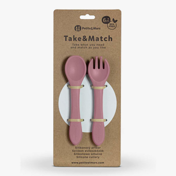 Příbor silikonový Take & Match 6 m+ Petite & Mars