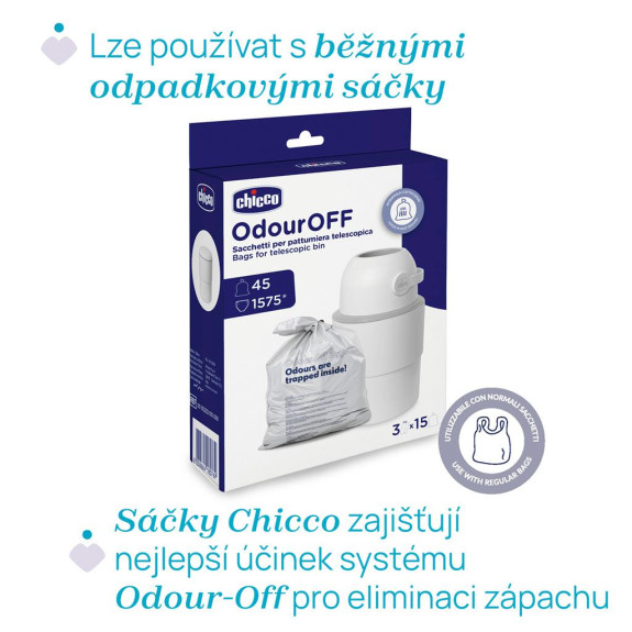 Víko na teleskopický koš na pleny Odour Off Chicco