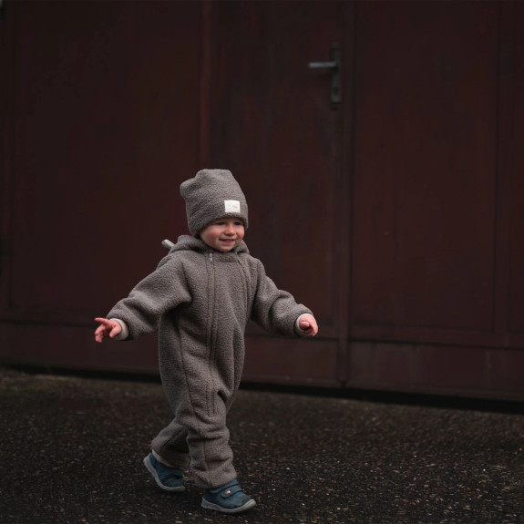 Rostoucí zimní kombinéza Teddy fleece double Brown Esito