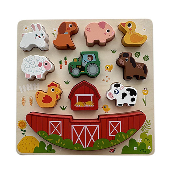 Balanční puzzle Farma 2 v 1 2Kids Toys