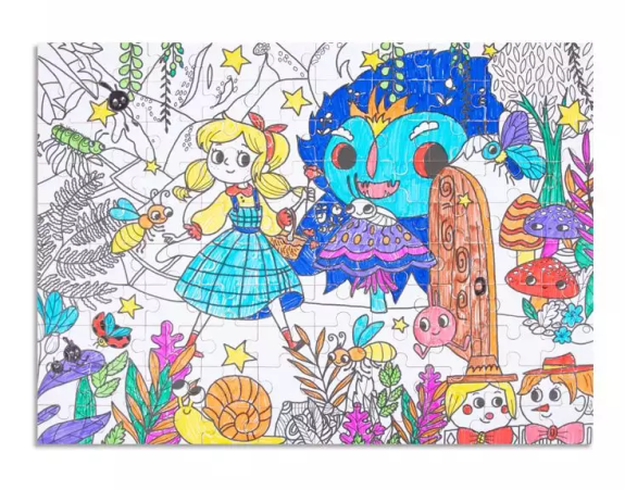 Vybarvovací puzzle Utajená zahrada 100 ks