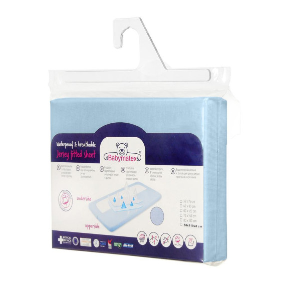 Nepromokavé prostěradlo jersey 70 x 140 cm Babymatex