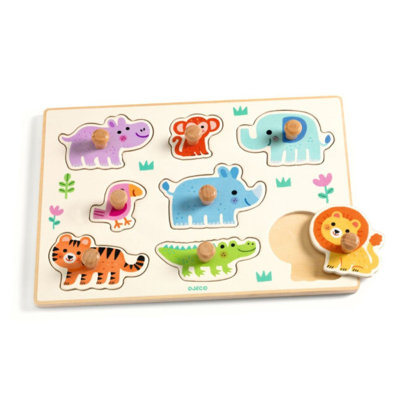 Vkládací puzzle Zvířata z džungle Djeco