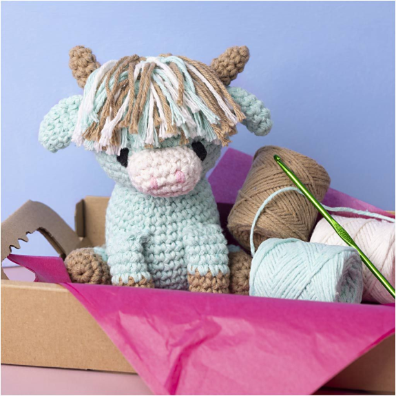 Sada na háčkování kravička Amigurumi