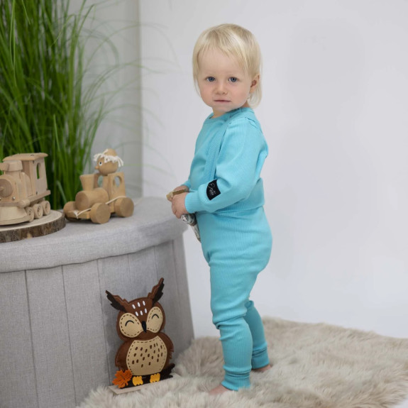 Rostoucí body žebrované Turquoise - tyrkysová Esito