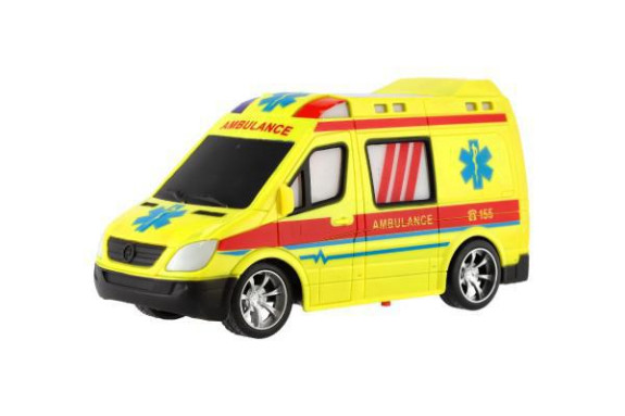 Auto RC ambulance plast 20 cm na dálkové ovládání