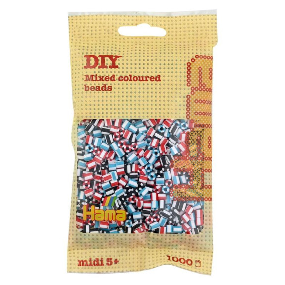 Korálky v sáčku duhové mix 1.000 ks Hama MIDI