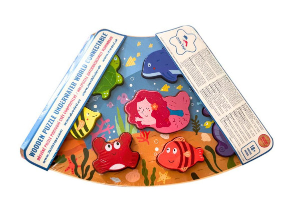 Dřevěné puzzle Podvodní svět propojitelné 2Kids Toys