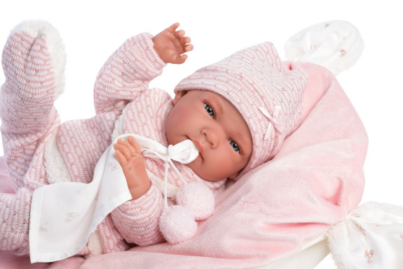 Obleček pro panenku miminko New Born velikosti 40-42 cm s doplňky Llorens