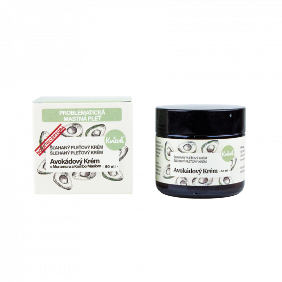 Noční Krém na mastnou/problematickou pleť Avokádový krém 60 ml Kvitok