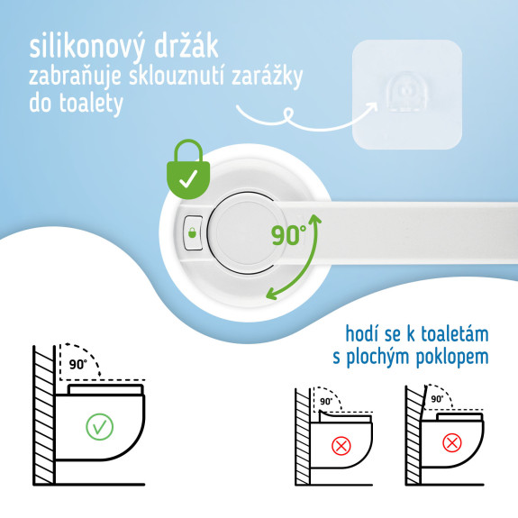 Bezpečnostní zámek toaletního sedátka Sipo