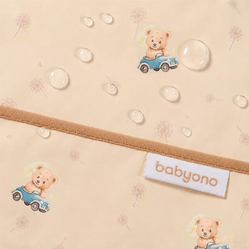 Nepromokavá zástěrka – bryndák Bear béžový BabyOno