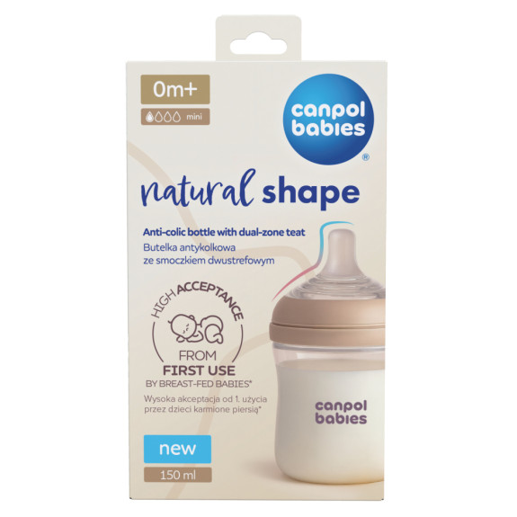Láhev antikoliková Natural Shape 150 ml Canpol babies