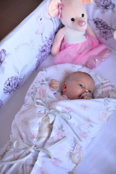 Klasická retro zavinovačka Lally šněrovací s výplní Baby Nellys