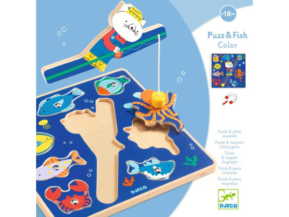Vkládací puzzle Rybolov Djeco