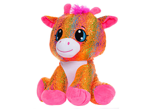 Star Sparkle žirafa plyšová oranžová sedící 37 cm