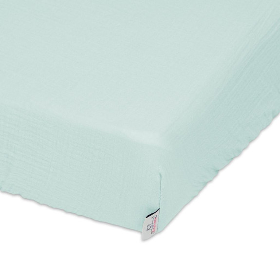 Mušelínové prostěradlo s gumou 60 x 120 cm BabyMatex