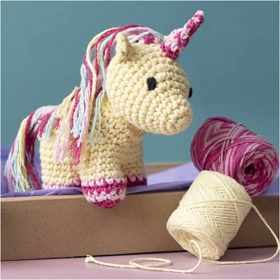 Sada na háčkování jednorožec Amigurumi